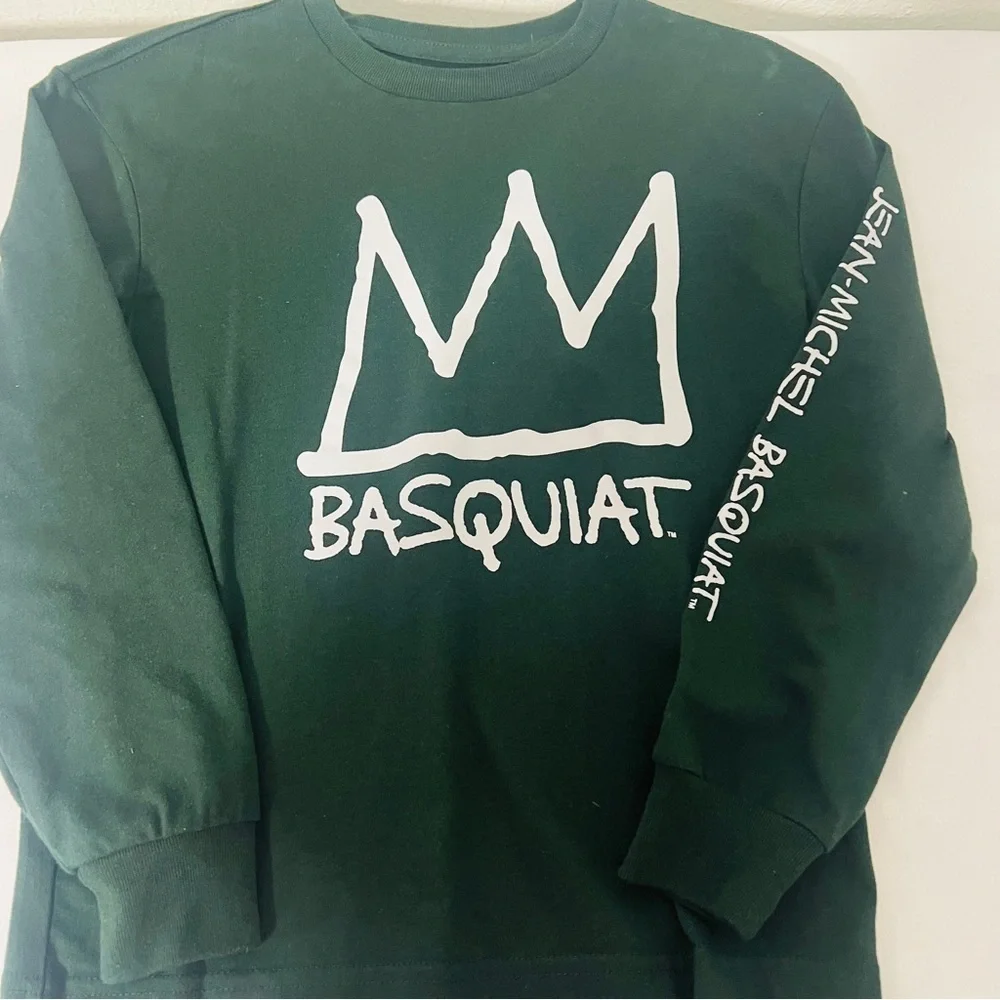 GAP Kids Boys Small Bundle (3) Graphic Long Sleeve Basquiat, Boxing, Machu EUC